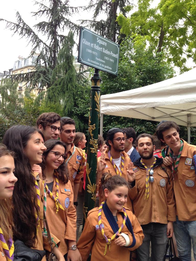 inauguration du square Olave et Robert Banden-Powell